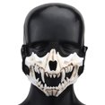 thumbnail image 3 of Máscara Media Cara Protectora Transpirable Accesorios Cosplay Halloween ( ) Blanco, 3 of 8