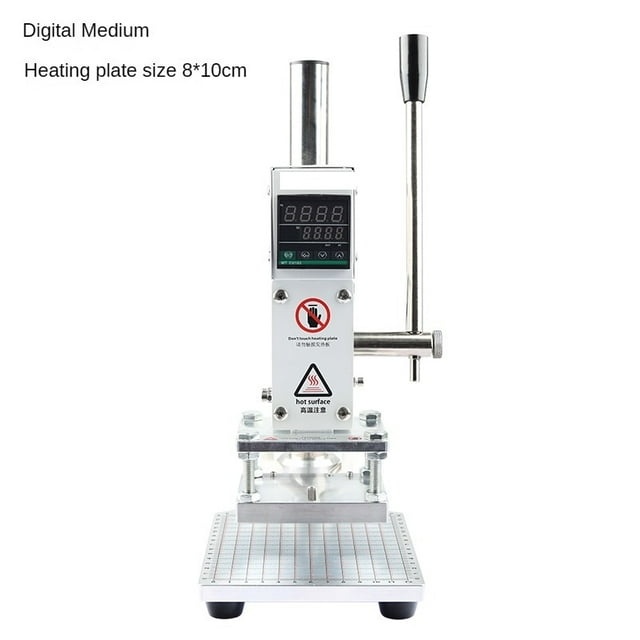 Digital Manual Hot Foil Stamping Machine Wood Leather Paper Marking Press Embossing Bronzing Machine ,Fast-Drying Ink with Crisp Output