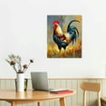 thumbnail image 3 of Feiri  Rooster Kitchen Decor Chicken Wall Art Picture on Canvas Farmhouse Decorations for Home Framed  16x20 in, 3 of 5