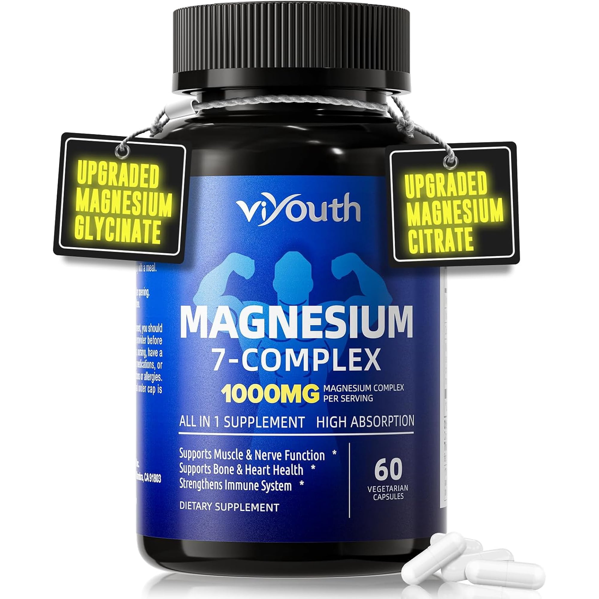 Magnesium 7 Complex Supplement, 7 Forms of Magnesium for Sleep & Muscle