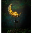thumbnail image 5 of Evergreen Moon 34 in. Solar Garden Stake with Crackle Glass Globe, 5 of 8