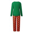 thumbnail image 3 of AIGUR Family Matching Christmas Pajamas Set Long Sleeve Tops with Dot Print Pants, 3 of 10