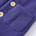 thumbnail image 5 of Povozer Baby Kids Girls Coat Winter Single Breasted Coat Outwear Pea Coat Jacket(Dark Purple,8-9Y), 5 of 5