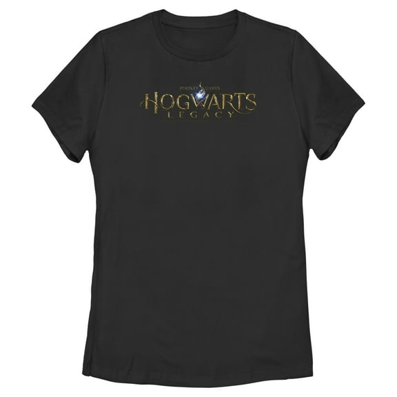 Women's Hogwarts Legacy Official Logo  Graphic Tee Black 2X Large