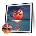 thumbnail image 1 of 5D DIY diamante pintura lago puesta de sol completo redondo diamante mosaico hogar Likrtyny decoración de arte, 1 of 9