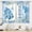 E3 Blue Butterfly, variant on Summer Coastal Kitchen Curtains - Starfish Blue Sea Bathroom Window Treatment Drapes Tier Seashell Flower Botanical Cafe Small Bedroom Short French Door Curtains 27.5x39 Inch