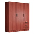 thumbnail image 5 of Better Home Product Violet Engineered Wood Wardrobe Armoire Closet in Mahogany, 5 of 8