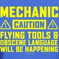 thumbnail image 3 of CafePress - Caution Mechanic T Shirt - Men's Classic Graphic Cotton T-Shirt, 3 of 4