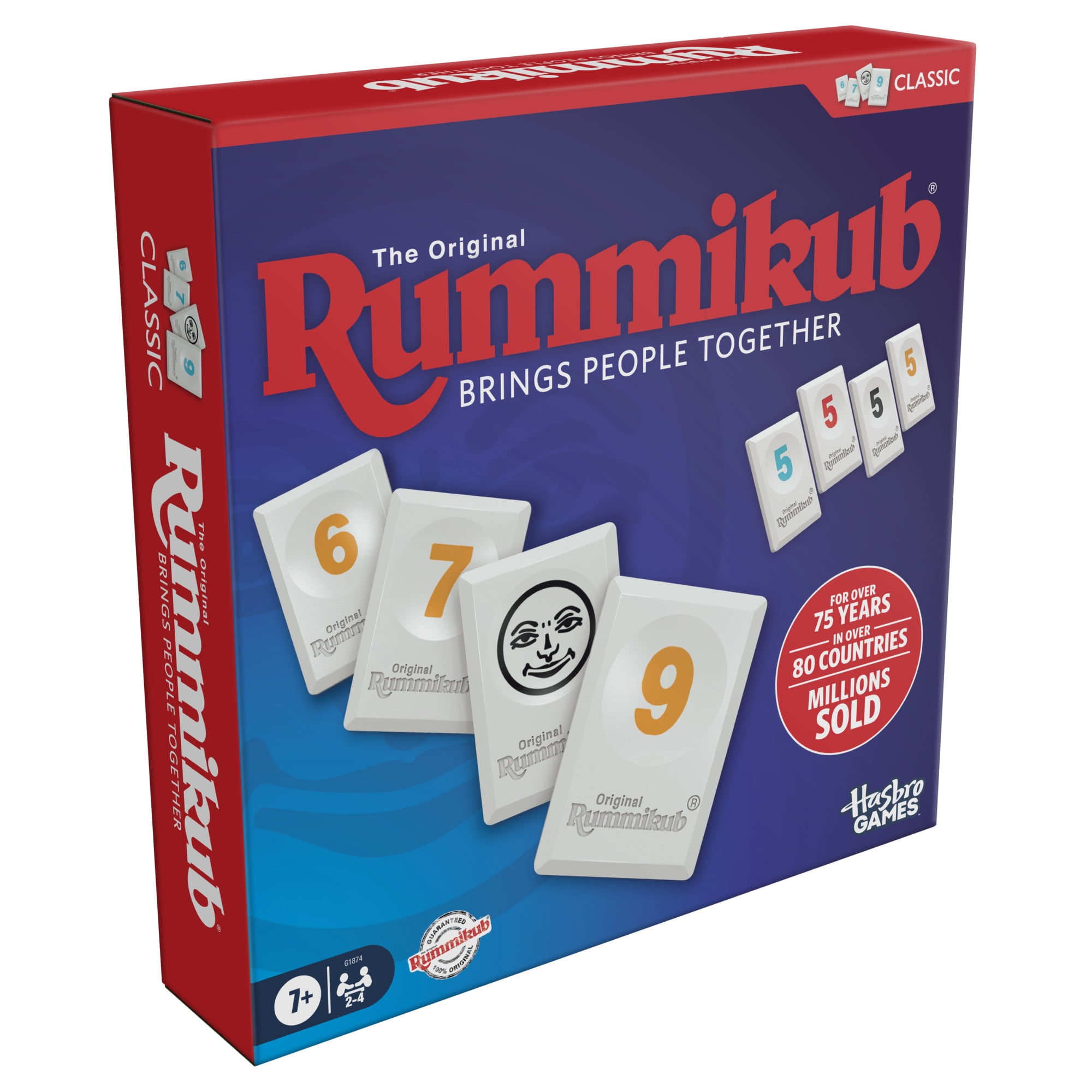 The Original Rummikub Official Rummy Cube Tile Game, 106 Pieces, Family Games, Ages 7+
