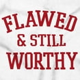 thumbnail image 2 of Inspirational Flawed and Still Worthy Plus Size Crewneck Graphic Tee Shirt Brisco Brands 3X, 2 of 6