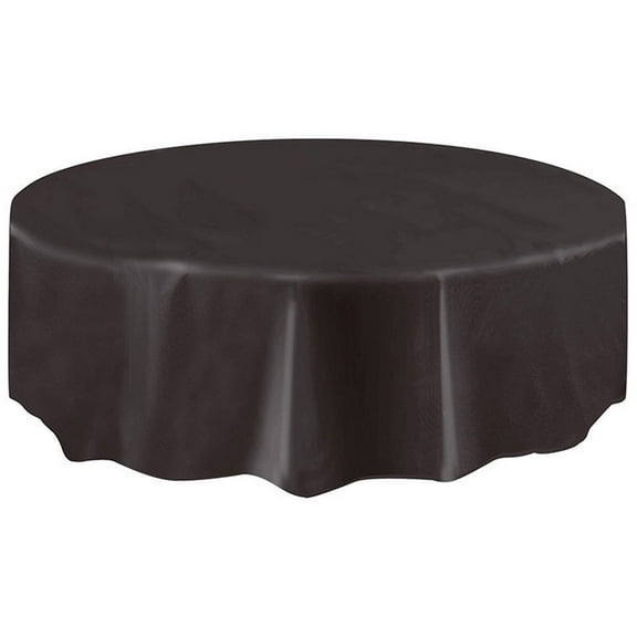 KCEHTA Round Plastic Tablecloth, Large Disposable Plastic Tablecloth for Round Tables, Decorative Table Cover, Solid Color Tablecloths for Parties Picnic Wedding Birthday Banquet