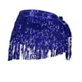 thumbnail image 4 of IROINNID Mini Elastic Waist Skirt For Women Hip Scarf Sequined Tassel Waist Scarf Belly Dance Solid Color Skirt, 4 of 7