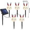 thumbnail image 2 of Easter Solar Garden Lights, 5 Pack Bunny & Carrot Pathway Lights for Outdoor Decor, Waterproof LED Stake Lights for Yard, Flowerbed, Walkways - Auto On/Off, Warm White Glow, 2 of 9
