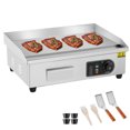 thumbnail image 2 of KFFKFF 21.26 x 11.81 x 0.39in Professional Electric Griddle, 3200W Tabletop Flat Top Grill, Temperature Control from 122℉-536 ℉, Stainless Steel Griddle Grill, Includes 2 Shovels, 2 of 9
