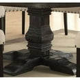 thumbnail image 5 of Acme Nolan Pedestal Round Dining Table, White Marble & Weathered Black. (Chairs Separately) Indoor 54"W x 54"L x 30"H, 5 of 5