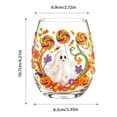 thumbnail image 3 of Patterned Clear Stemless Tumblers, Curved Ergonomic Drinking Glasses, Fall Themed Beverage Glassware for Cocktails, Iced Coffee and Daily Table Use, 3 of 6