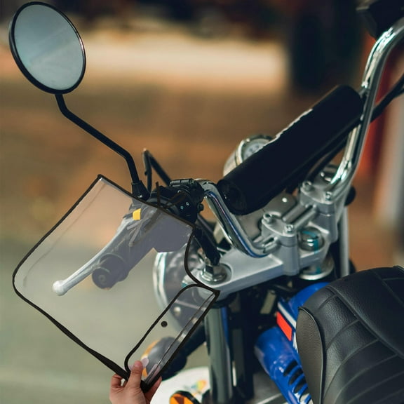 Hemoton 1 Pair Motorcycle Handlebar Muffs Cold Weather Windproof Mitts Handle Warmers Big Mouth Transparent Snowmobile Gloves