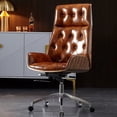 thumbnail image 2 of Swivel Computer Office Chairs Cushion Design Work Study Rolling Leather Chair Dining Accent Chaises De Bureau Home Office T50BY My Lux Decor Round, 2 of 23