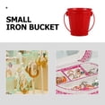 thumbnail image 2 of Xindingxi Tin Pail Containers Mini Portable Iron Bucket 9.30X9.00X9.00CM Red, 2 of 7