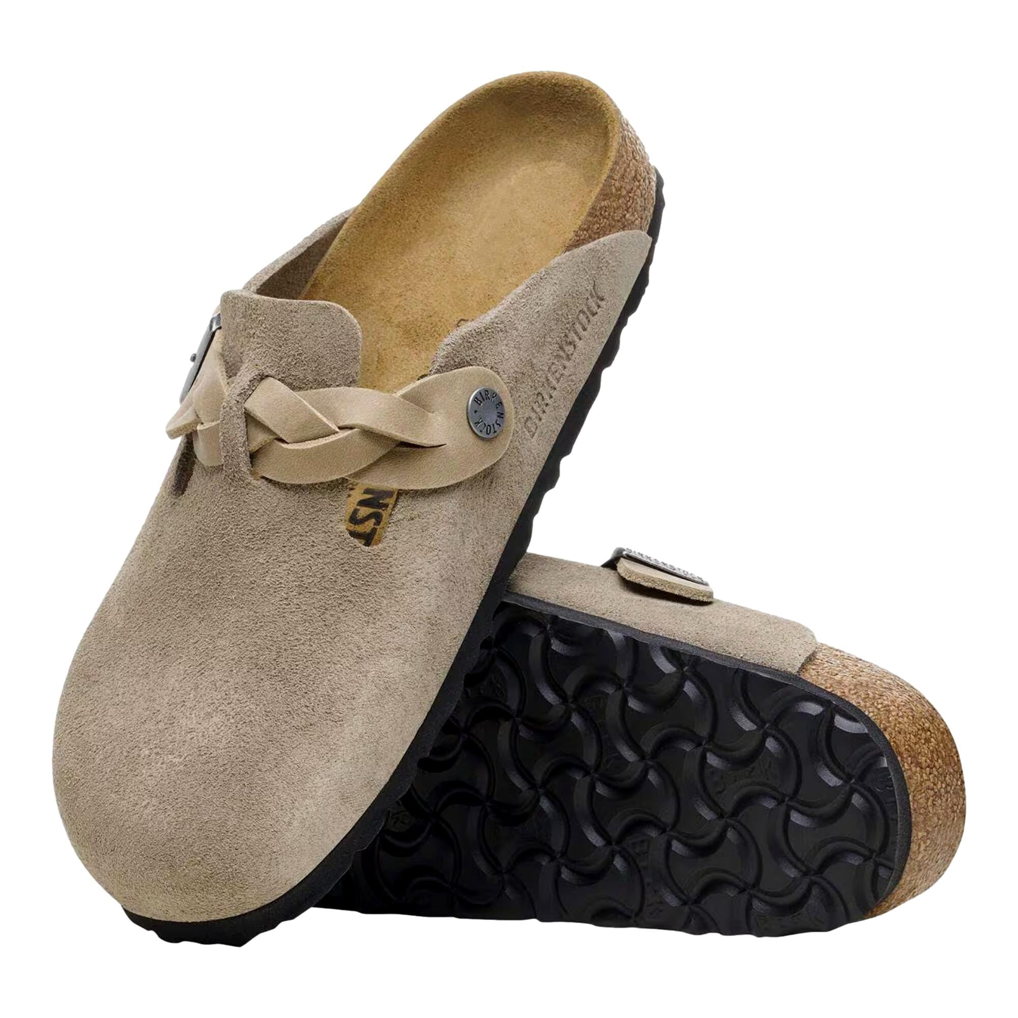Birkenstock Boston Braided Taupe  1026694 Women's Size 42