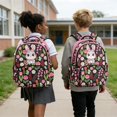 thumbnail image 5 of Whosucclay Floral Bunny 17 Inch Daypack for Girls Boys, Lightweight Adjustable Straps Casual Kids Bookbag for Elementary School High School Kindergarten, 5 of 8