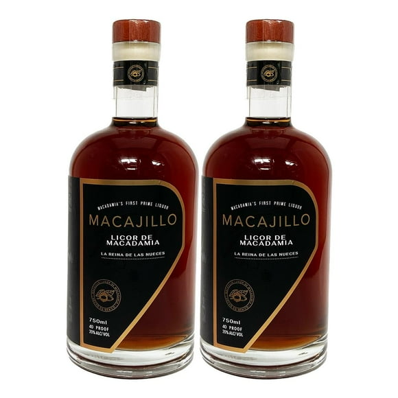Dos Botellas Licor Macajillo De Nuez De Macadamia 750 Ml