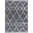 thumbnail image 3 of JONATHAN Y MERCER SHAG 5 x 8 Area Rug, Mercer Plush Tassel Moroccan Trellis - Blue/Cream, MCR102A-5, 3 of 9