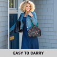 thumbnail image 6 of Pioneer Flower Floral Print Pattern Drawstring Lunch Bag Women - Drawstring Lunch Bag Insulated for Work Office - Stain-Resistant Large Lunchbags for Women with Multi-Pockets, 6 of 6