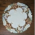 thumbnail image 2 of Doily Boutique Round Doily with Fall Maple Leaves on Ivory Fabric Size 15 inches, 2 of 3