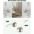 thumbnail image 4 of Satin Nickel Door Handle Interior Brushed Nickel Passage Door Lever for Hall and Closet Keyless Door Lock Set Reversible for Left Right Sided Doors Leverset Handleset, 4 of 7