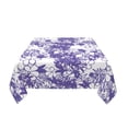 thumbnail image 3 of YFYANG Square Polyester Table Cloth, 54" x 54" Reusable Table Cover Kitchen Dining Room Purple Floral Line Doodle Decorative Tablecloths for Tables of 2-4 People, 3 of 8