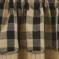 thumbnail image 3 of Park Designs Buffalo Check Lined Layered Black Valance 16", 3 of 6