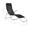 thumbnail image 4 of vidaXL Chaises Longues Pliantes 2 Pcs Textilène Noir, 4 of 5