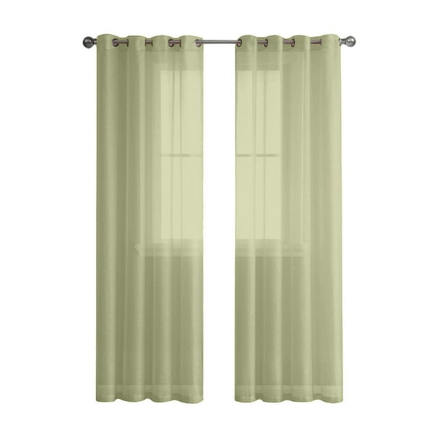 Rideaux Translucides de 98 Pouces de long avec Trous Verticaux pour Chambres et Rideaux Translucides pour Salons