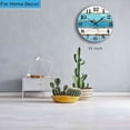thumbnail image 3 of Stylish and Silent Beach Blue Wall Clock for Your Kitchen - Battery Operated, 3 of 10