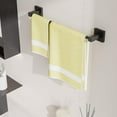 thumbnail image 4 of Ruacq 18 inch Black Towel Bar Square for Bathroom, Matte Black, Stainless Steel Wall Mount, 4 of 6