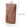 thumbnail image 2 of Paquete de cintura para hombre con cerrojo de bolsa de billetera de cuero de PU simple para trabajar corriendo para teléfono, 2 of 5