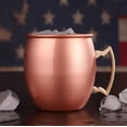 thumbnail image 2 of Coofit Moscow Cup Creative Decorative Stainless Steel Handle Design Copper Mug Mule Cup, 2 of 10