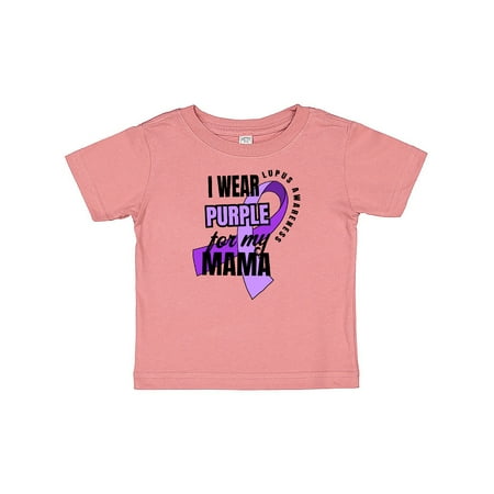 

Inktastic I Wear Purple For My Mama Lupus Awareness Gift Baby Boy or Baby Girl T-Shirt