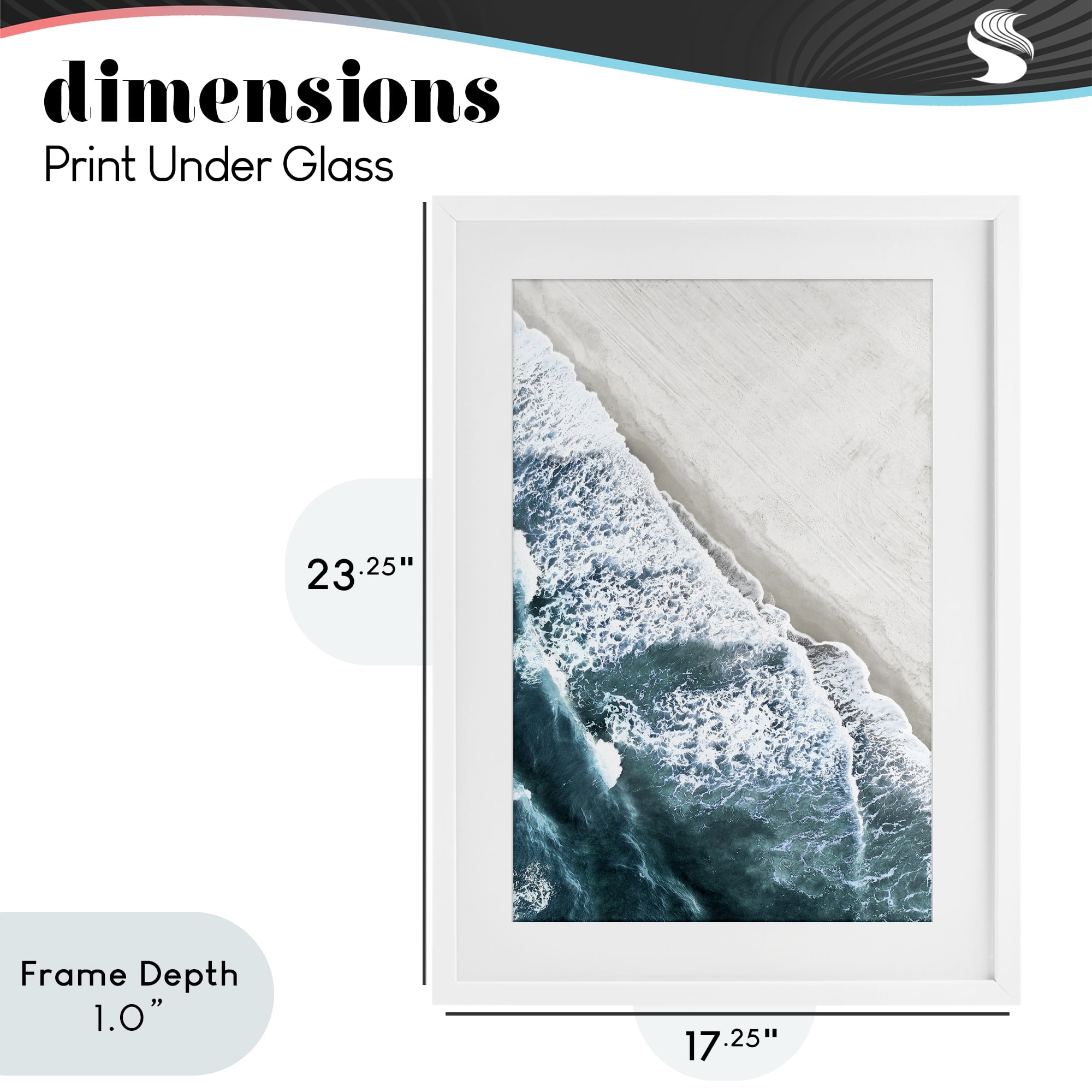 Stupell Industries Corolla Beach Breezy Shoreline White Framed Print Under Glass, design by Natalie Carpentieri
