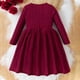 thumbnail image 5 of Odeerbi Vestido de Manga Larga de Punto Elástico Para Niñas Vestido de Color Sólido En Línea A Para Niños, 5 of 9