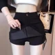 thumbnail image 3 of Vestido mini de traje negro para mujer, novedad de verano de 2024, moda sensata, cordón ajustable que cubre la cadera, estilo coreano, falda de línea A, 3 of 4