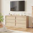 thumbnail image 4 of Commode à 3 Tiroirs pour Chambre, Table de Chevet en Chêne Naturel à 3 Tiroirs avec Grand Rangement, Petite Table de Chevet Moderne pour Salon, Chambre de Bébé, Entrée, 4 of 7
