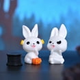 thumbnail image 6 of HmNPlay Mini Resin Halloween Figures - Cute Rabbit & Pumpkin Miniatures - Stable Fade-Resistant Decor for Desktop Home & Photography - Novelty Village Accessories, 6 of 9