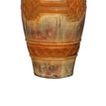 thumbnail image 4 of Riza 29 Inch Urn Table Lamp Carved Trellis Cut Rich Oak Brown Hydrocal - Saltoro Sherpi, 4 of 5