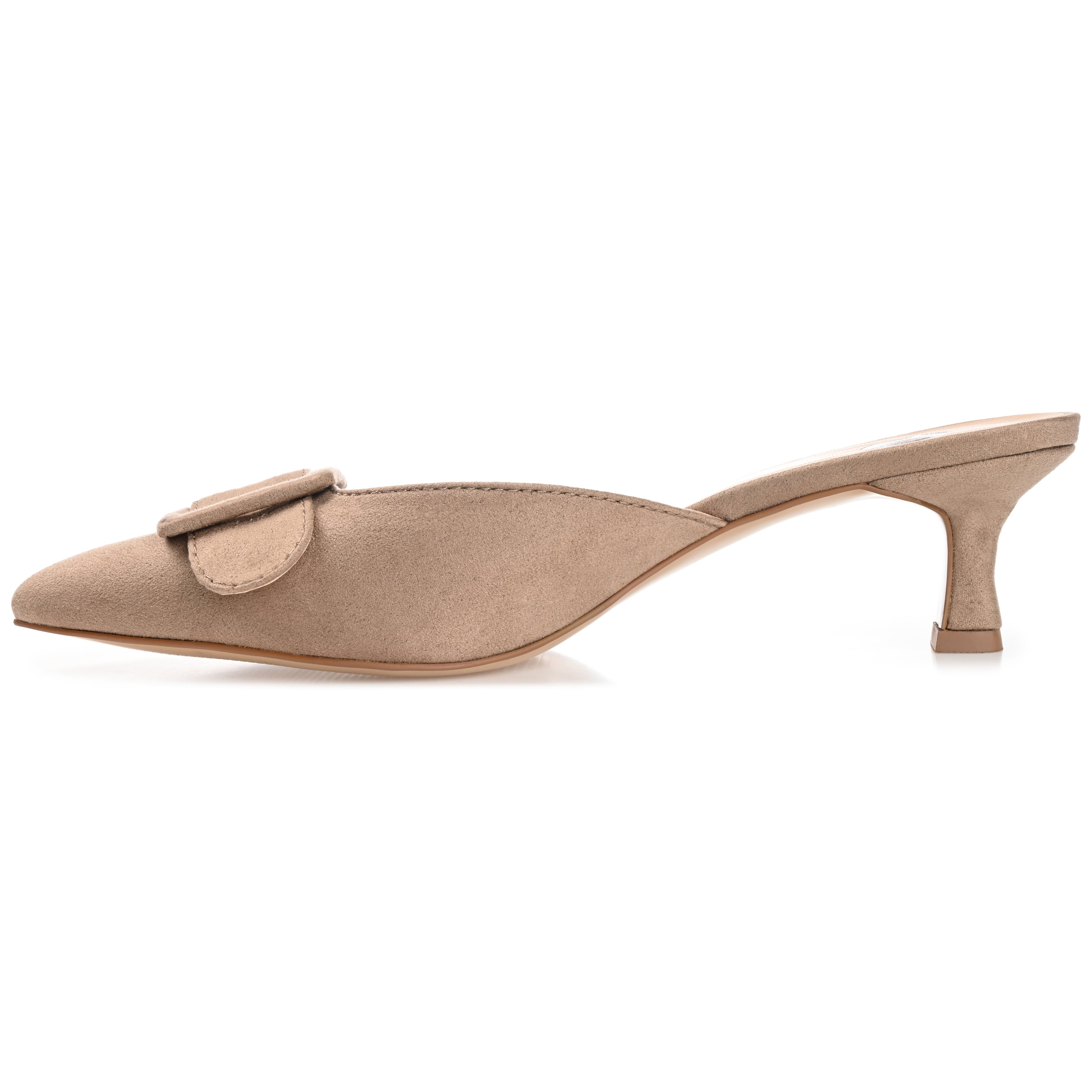 Journee Womens Vianna Kitten Heel Mules Pointed Toe Pumps, Widths Available