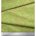 thumbnail image 3 of Soimoi Green Cotton Voile Fabric Leg Piece & Hotdog Food Fabric Prints By Yard 56 Inch Wide, 3 of 3