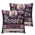thumbnail image 2 of Nawypu Emotion Easter Throw Pillow Covers 2pcs He is Risen Spring Farmhouse Holiday Purple Cushion Case for Home Sofa Couch Decoration 2pcs White, 2 of 6