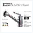 thumbnail image 3 of Houzer SCEPO-263-OB 5.5625" Faucet Hole Oil Rubbed Bronze Scepter Pull Out Traditional Solid Brass Kitchen Faucet, 3 of 9