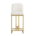 thumbnail image 7 of White+Gold Color PU High Chairs - Comfortable Seating for Meals - Office or Home Settings - Easy to Keep Clean, 7 of 7